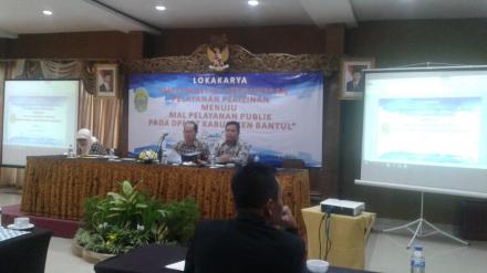 Lokakarya Implementasi Pengawasan Pelayanan Perizinan Menuju Mall Pelayanan Publik pada DPMPT Kab. B